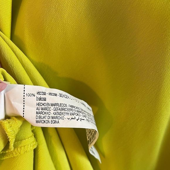 ZARA Neon Yellow Strappy Maxi Dress || SZ S - Picture 17 of 17